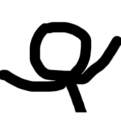 [LINEスタンプ] 棒人(stick man)
