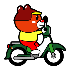 [LINEスタンプ] バイク好きなクマさん