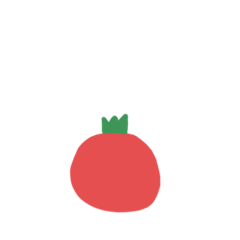 [LINEスタンプ] シンプルなトマトのスタンプの画像（メイン）