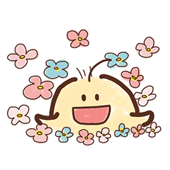 [LINEスタンプ] 一日中あなたと幸せな小さな鶏