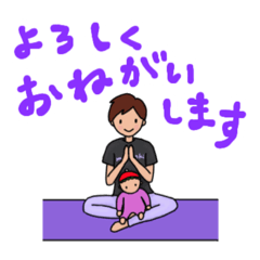 [LINEスタンプ] ママと赤ちゃんとインストラクターさん