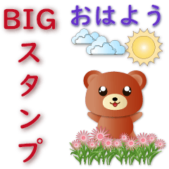 [LINEスタンプ] かわいいヒグマ日本語の実用的な言葉