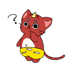 [LINEスタンプ] おにねこ-日常