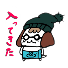 [LINEスタンプ] ベレー帽犬大きめスタンプ