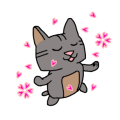 [LINEスタンプ] シマにゃんとミケにゃん