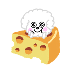 [LINEスタンプ] もこモコまるチーズ