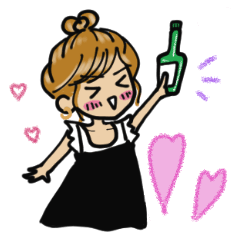 [LINEスタンプ] 韓国っぽ♡ガールズ