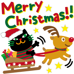 [LINEスタンプ] 黒猫さんのChristmas【冬の挨拶など】