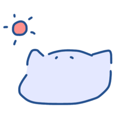 [LINEスタンプ] あおいろねこ