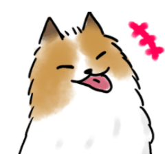 [LINEスタンプ] 足の長いポメラニアンのぽんず