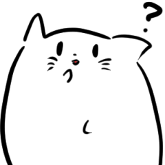 [LINEスタンプ] 白ぽよ猫