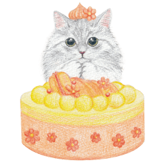 [LINEスタンプ] ほっこり猫と食べ物5