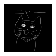 [LINEスタンプ] 黒い動物さん1