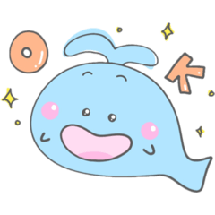 [LINEスタンプ] くじらのらーちゃん