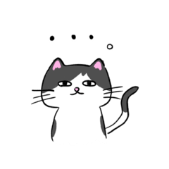 [LINEスタンプ] ふてぶてしい顔のにゃんこ