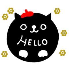 [LINEスタンプ] mottoのクロネコ