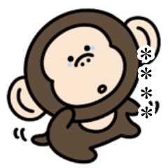 [LINEスタンプ] 【過保護】シュールなミニ猿☆カスタム再販の画像（メイン）