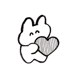 [LINEスタンプ] しろうさちゃん しろねこちゃん