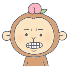 [LINEスタンプ] まじめだけどばかなこざる