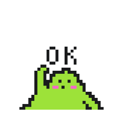 [LINEスタンプ] ドット絵スライムくん