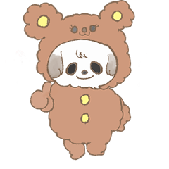 [LINEスタンプ] パンダみたいなワンコとうさぴっぴ