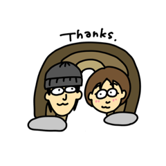 [LINEスタンプ] ゆるいレトロ風な人間