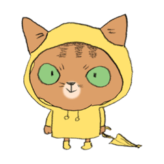 [LINEスタンプ] 口角上がり猫