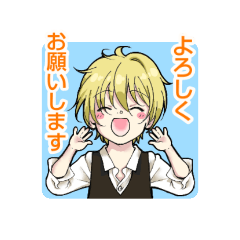 [LINEスタンプ] 笑顔いっぱいカフェ店員