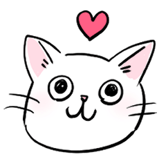 [LINEスタンプ] すてきなしろねこ