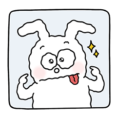 [LINEスタンプ] あっかんべー 兎 (日本語版)