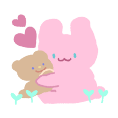 [LINEスタンプ] 小さなピンクウサギ. ブニート！