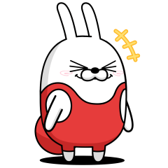 [LINEスタンプ] 動く 擦れうさぎ34