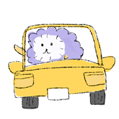 [LINEスタンプ] わんたーの 運転する1