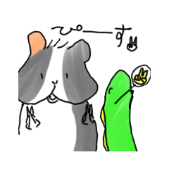 [LINEスタンプ] モルモットのゆずとリュウのこトモリュー3