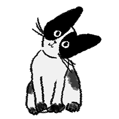 [LINEスタンプ] 手書き 世界の猫 フランス語スタンプ