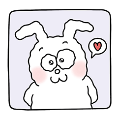 [LINEスタンプ] リアクション王 ウサギ