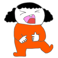 [LINEスタンプ] 赤ちゃんのようなおばさん