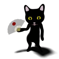 [LINEスタンプ] 黒猫ふーきち