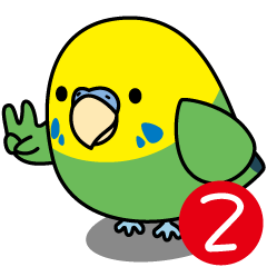 [LINEスタンプ] セキセイインコ（緑オパーリン）2