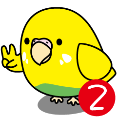 [LINEスタンプ] セキセイインコ（黄ハルクイン）2