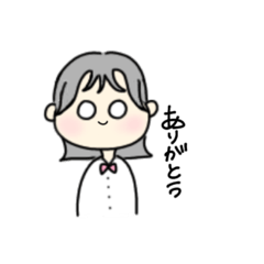 [LINEスタンプ] 白目向きがちな女の子