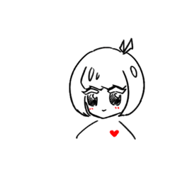 [LINEスタンプ] 元気かきいてくる子