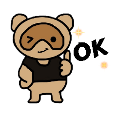 [LINEスタンプ] 黒たぬスタンプ1