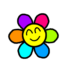 [LINEスタンプ] 笑顔のハートと星とお花