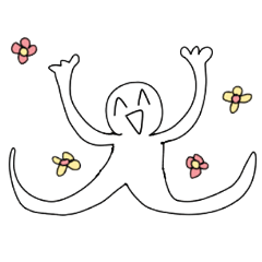 [LINEスタンプ] 笑顔の幸せな落書き