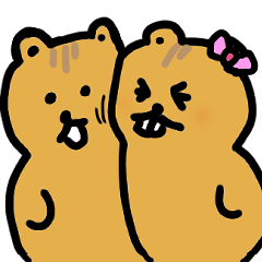 [LINEスタンプ] なかよしつがいのりす2