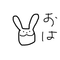 [LINEスタンプ] 線うさぎ