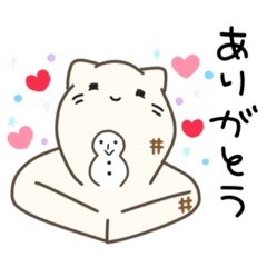 [LINEスタンプ] 【冬】ねこのもちにゃんな日常