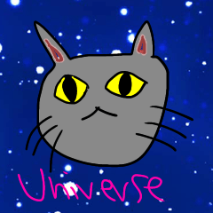 [LINEスタンプ] ジスイズユニバースキャット 