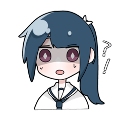 [LINEスタンプ] 青髪ちゃん。